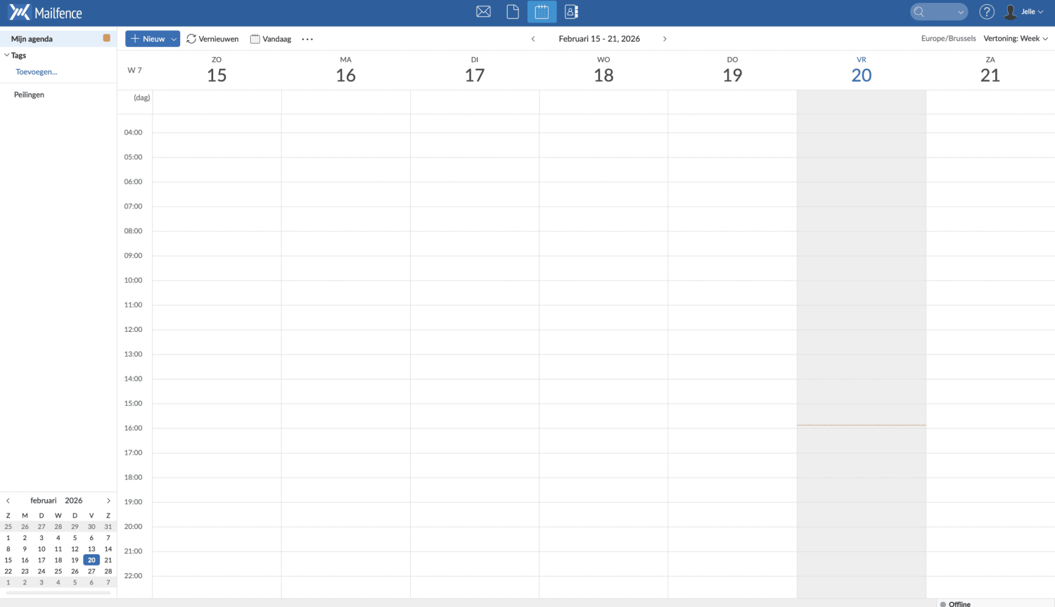 Calendario Mailfence
