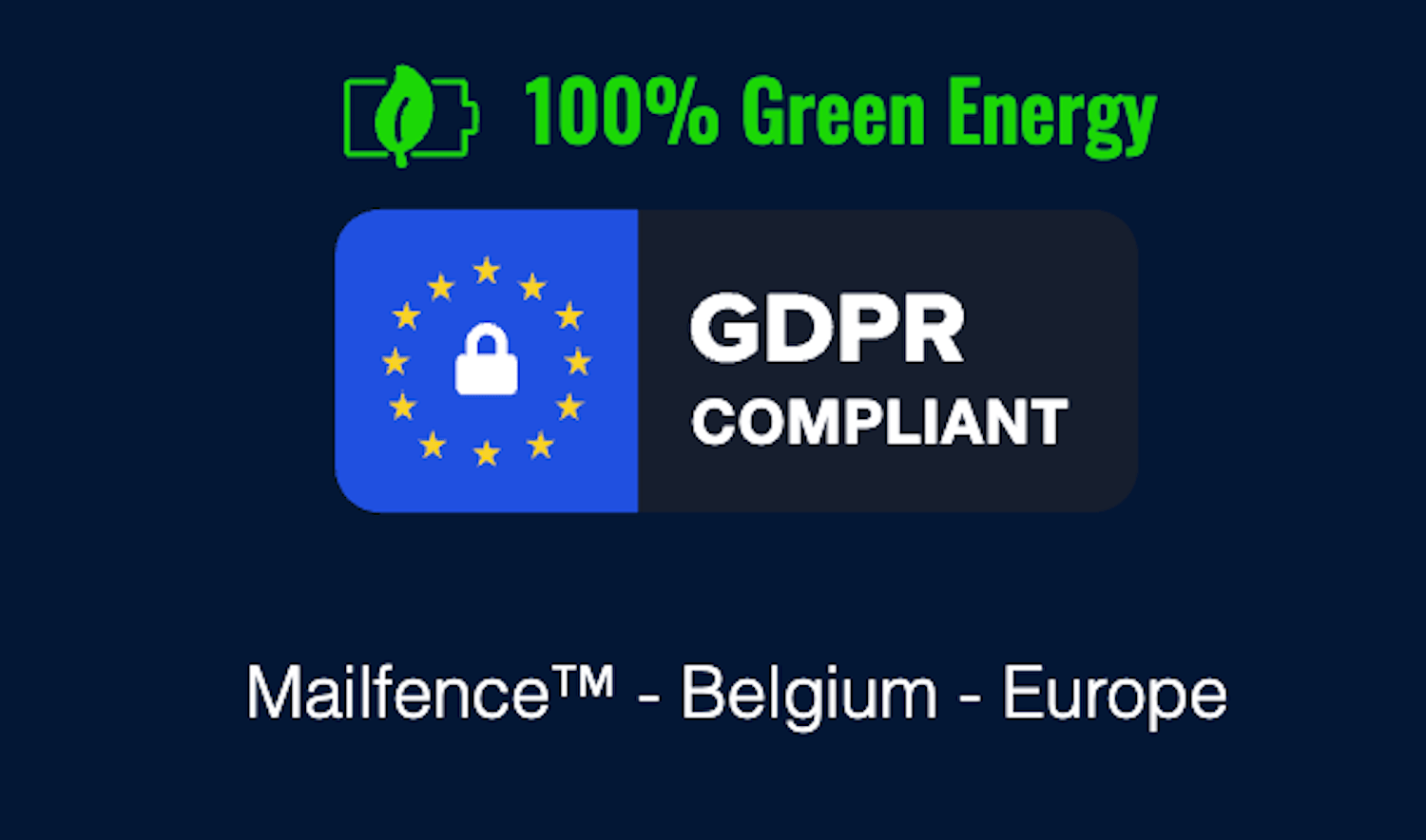 Mailfence GDPR-compliant e energia verde